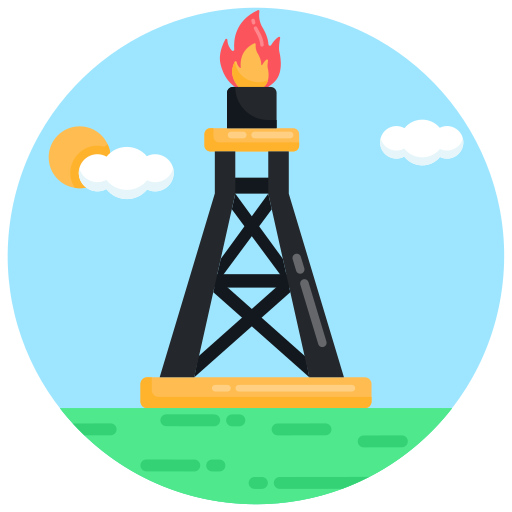 wydobycie ropy naftowej Generic Circular ikona