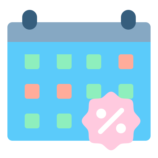 kalendarz Payungkead Flat ikona
