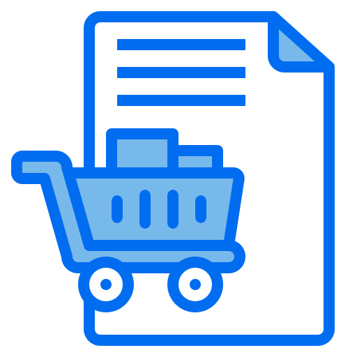 Shopping cart Payungkead Blue icon
