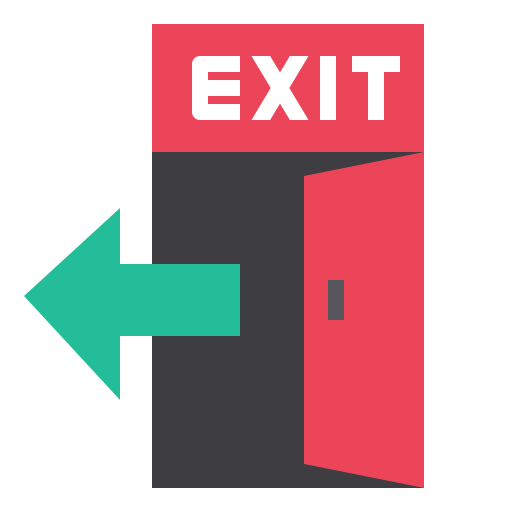 Exit door Payungkead Flat icon