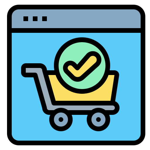 Shopping cart Payungkead Lineal Color icon
