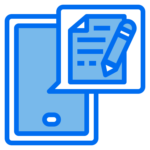 Writing Payungkead Blue icon