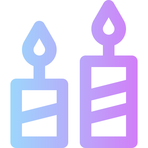 Candles Super Basic Rounded Gradient icon