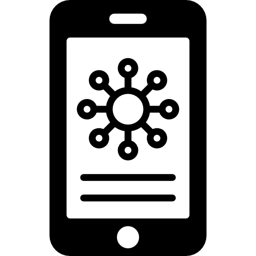 grafika analizy biznesowej na ekranie telefonu komórkowego  ikona