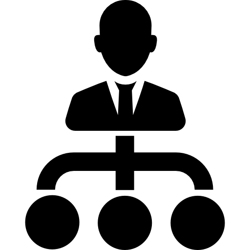 Businessman connections Pictograms Fill icon