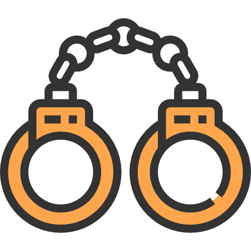 Handcuffs Meticulous Yellow shadow icon