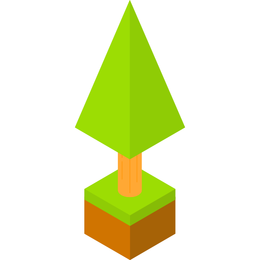 Tree Isometric Flat icon