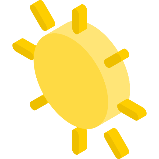 太陽 Isometric Flat icon