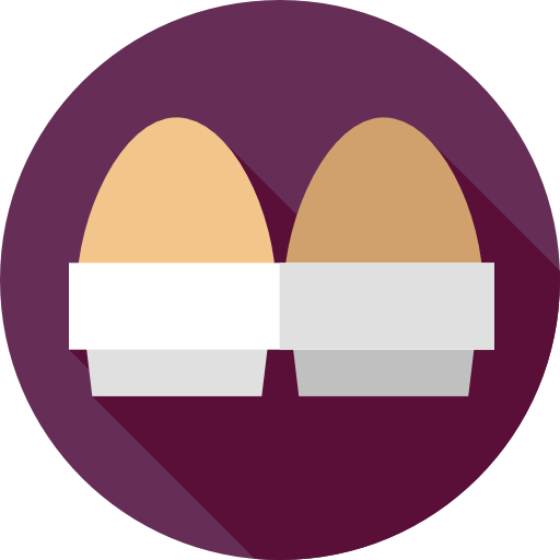 huevos Flat Circular Flat icono