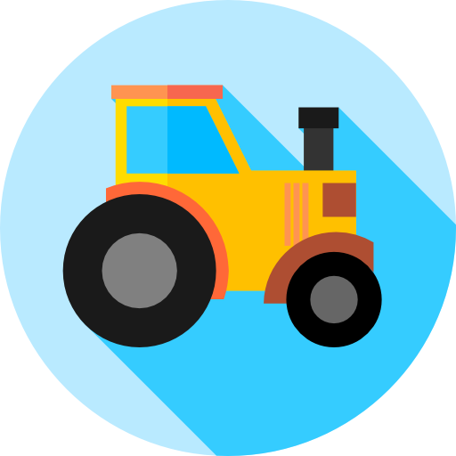 tractor Flat Circular Flat icono