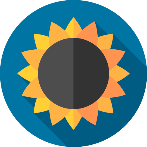 zonnebloem Flat Circular Flat icoon