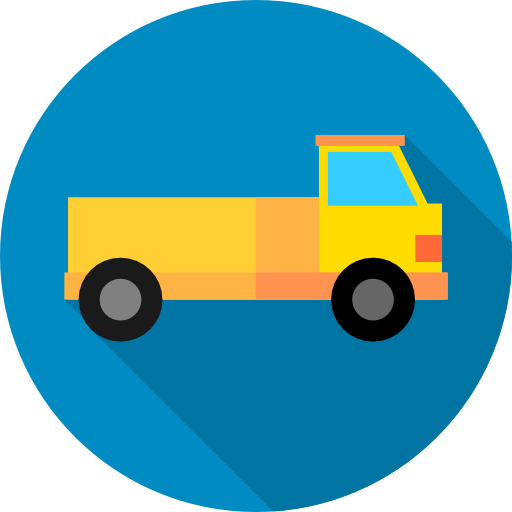 camion pick-up Flat Circular Flat icona