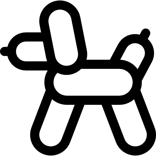 풍선 개 Basic Rounded Lineal icon