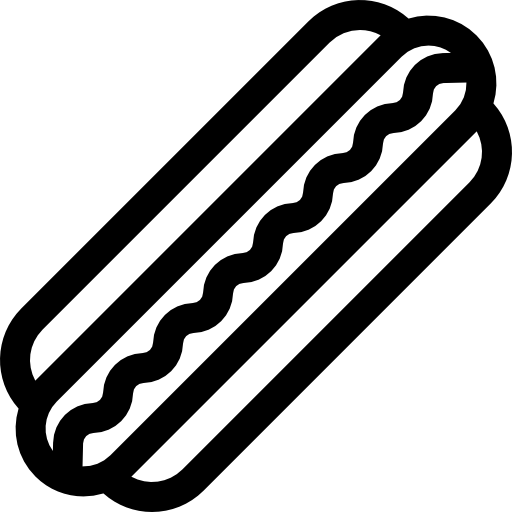 hotdog Basic Rounded Lineal icoon