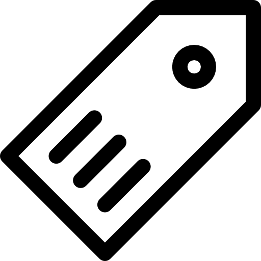 etichetta Basic Rounded Lineal icona