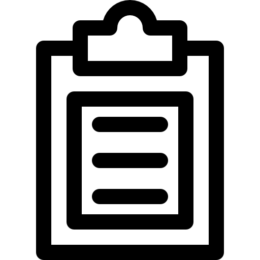portapapeles Basic Rounded Lineal icono