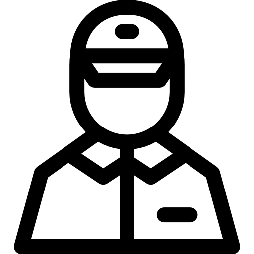 배달부 Basic Rounded Lineal icon