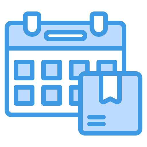 Delivery schedule Generic Blue icon