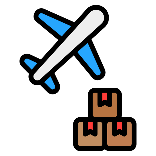 fracht lotniczy Generic Outline Color ikona