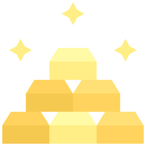 sztabki złota Generic Flat ikona