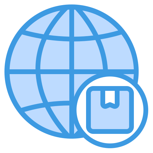 distribuzione globale Generic Blue icona