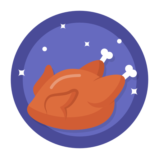 pieczony kurczak Generic Circular ikona