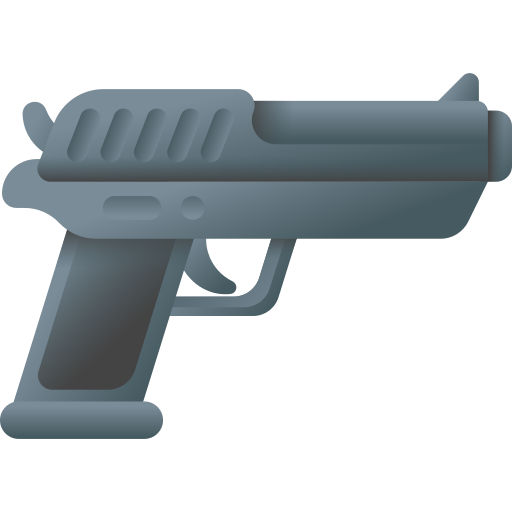 pistola de mano 3D Color icono