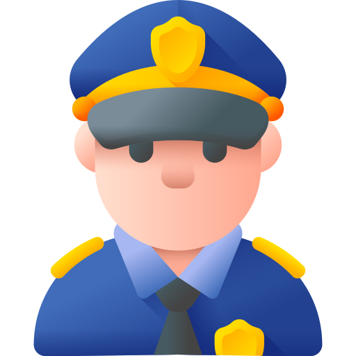 policja 3D Color ikona