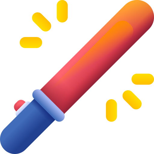 palo de luz 3D Color icono