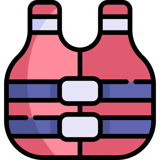chaleco salvavidas Kawaii Lineal color icono