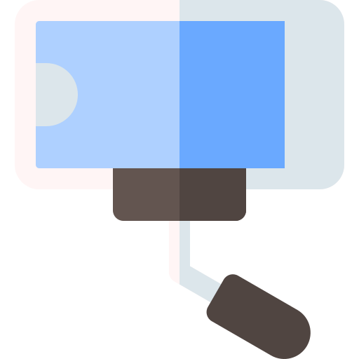 palo de selfie Basic Rounded Flat icono
