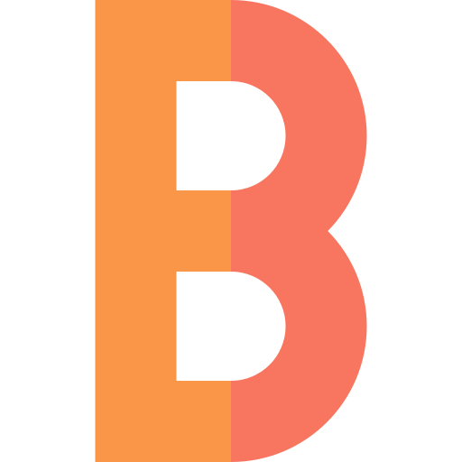 B Basic Straight Flat icon