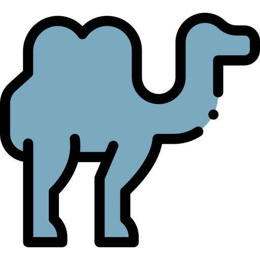 Верблюд Detailed Rounded Lineal color иконка