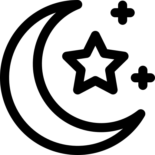 muçulmano Basic Rounded Lineal Ícone