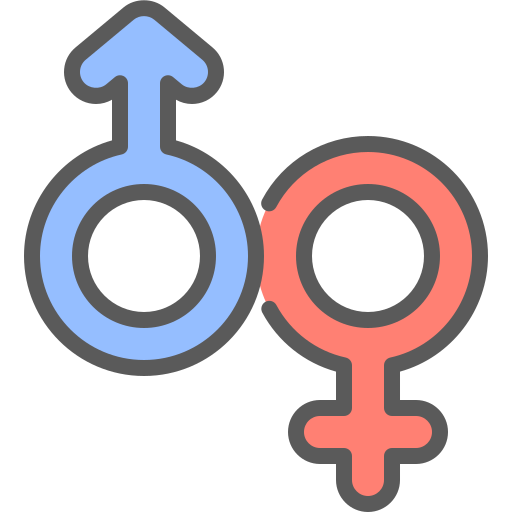símbolo de género Generic Outline Color icono