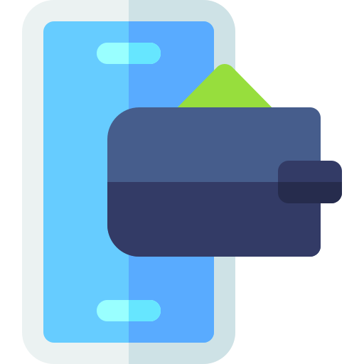 e-wallet Basic Rounded Flat icoon