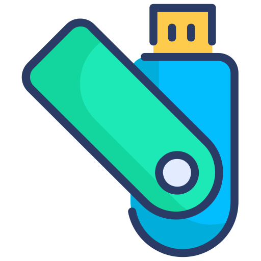 usb stick Generic Outline Color icoon