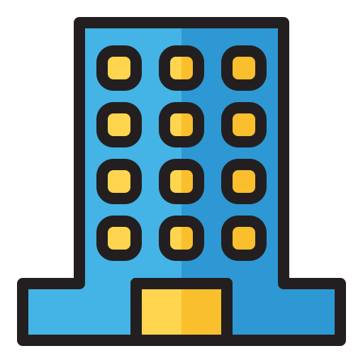 Building Generic Outline Color icon