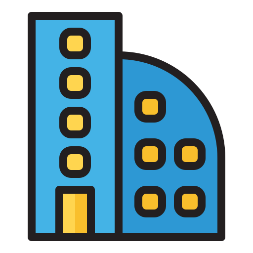 Building Generic Outline Color icon