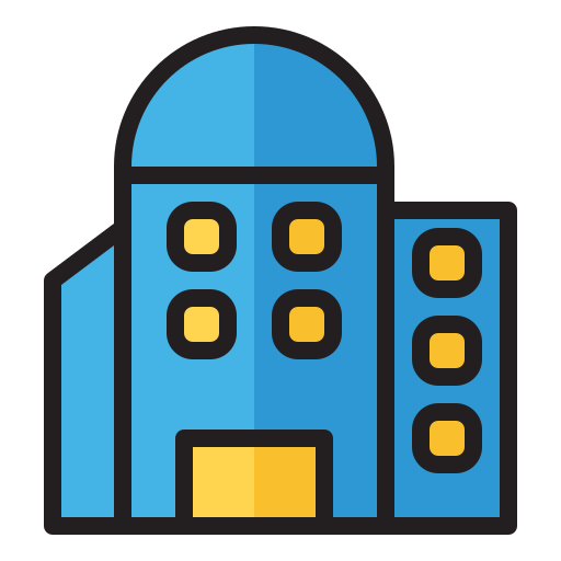 Building Generic Outline Color icon