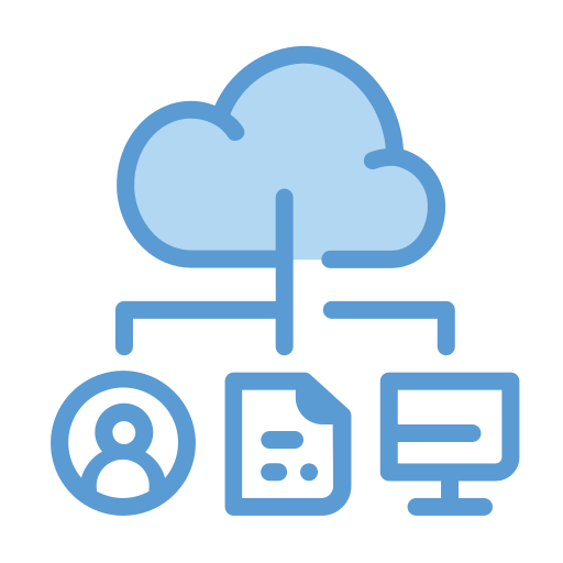 Cloud computing Generic Blue icon