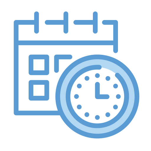 Time and date Generic Blue icon