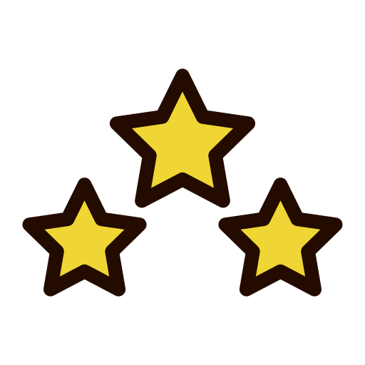Three stars Octopocto Lineal Color icon