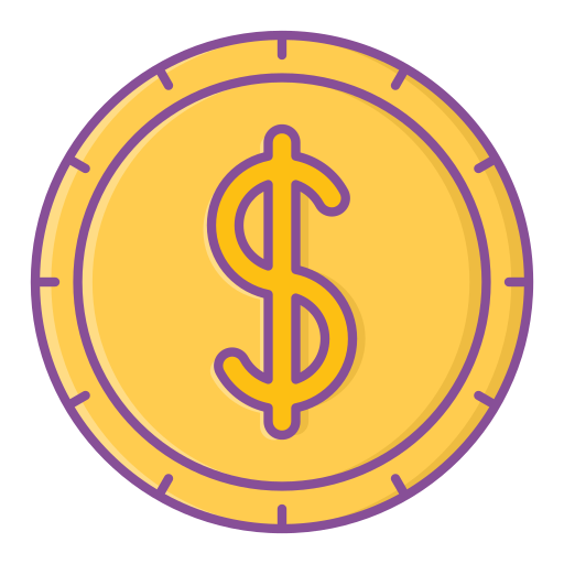 dollaro Generic Outline Color icona