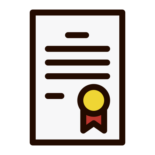Certficate Octopocto Lineal Color icon