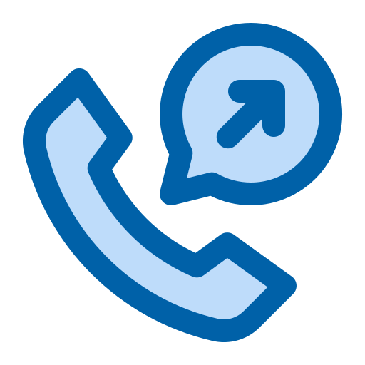 Outgoing call Generic Blue icon