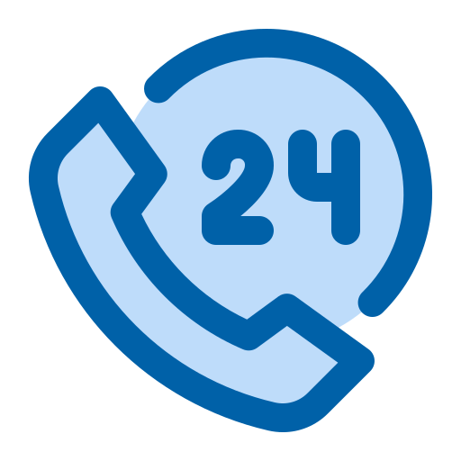 24 시간 지원 Generic Blue icon