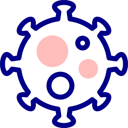 ウイルス Detailed Mixed Lineal color icon
