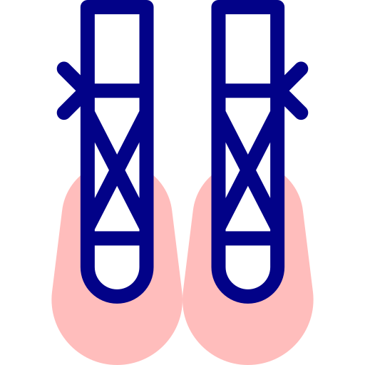 Ballet shoes Detailed Mixed Lineal color icon