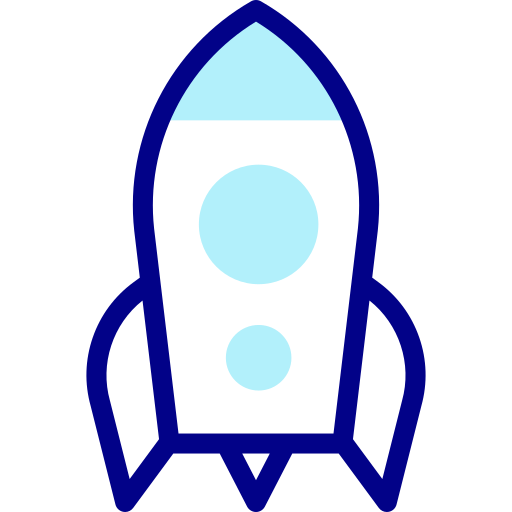 로켓 선 Detailed Mixed Lineal color icon